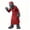 Red, variant on Halloween Adults Wolf Granny Costume with Wolf Head Mask & Hat,Shoes,Gloves,Scary Big Bad Wolf Outfit Accessories