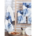 thumbnail image 2 of Light Blue Tulip Kitchen Dish Towels for Drying Dishes Set of 2, Farmhouse Abstract Elegant Flowers Waffle Weave Microfiber Hand Tea Bathroom Towels Quick Dry & Absorbent Towel 15.7x23.6, 2 of 7