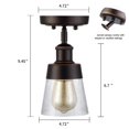 thumbnail image 4 of Lámpara de Techo Fivess Lighting Mini con Vidrio Transparente Semilla 12cm 28cm 110V, 4 of 8
