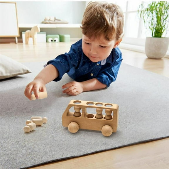 Godderr Baby Wooden Toys,Kids Car Toys,Boys Girls Car Toys,3 Year Old Toys,Unpainted Beech Wood Car Toys,Toddler Car Toys,Baby Boys Girls Toys 12-24 Months