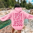 thumbnail image 4 of Christian Hoodies for Women 2025 I Speak The Name Of Jesus Hoodie with Pockets Hooded Sweatshirt Women Pullover, 4 of 6