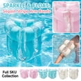 thumbnail image 2 of Inflatable Arm Floaties with Sequin Stripes, Sparkly PVC Swimming Training Bands for Pool and Beach, Lightweight Water Wings for Summer Vacation Fun, 2 of 3