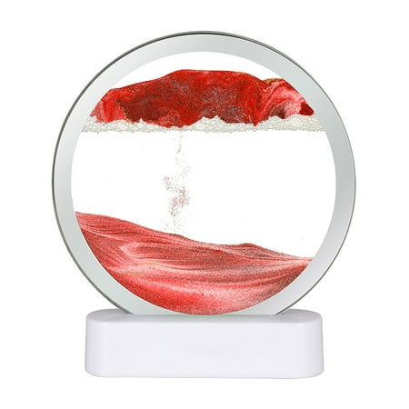 

Wiueurtly YMoving Sand Art Picture Color Changing Quicksand Lamp 3D Deep Sea Sandscape Night Light 360° Rotating Sand Art Liquid Motion Decor With Remote Control