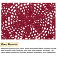 thumbnail image 4 of Uxcell Crochet Doilies Handmade Crochet Cotton Coaster Round Lace Placemats with Floral Patterns Claret 4pcs, 4 of 5