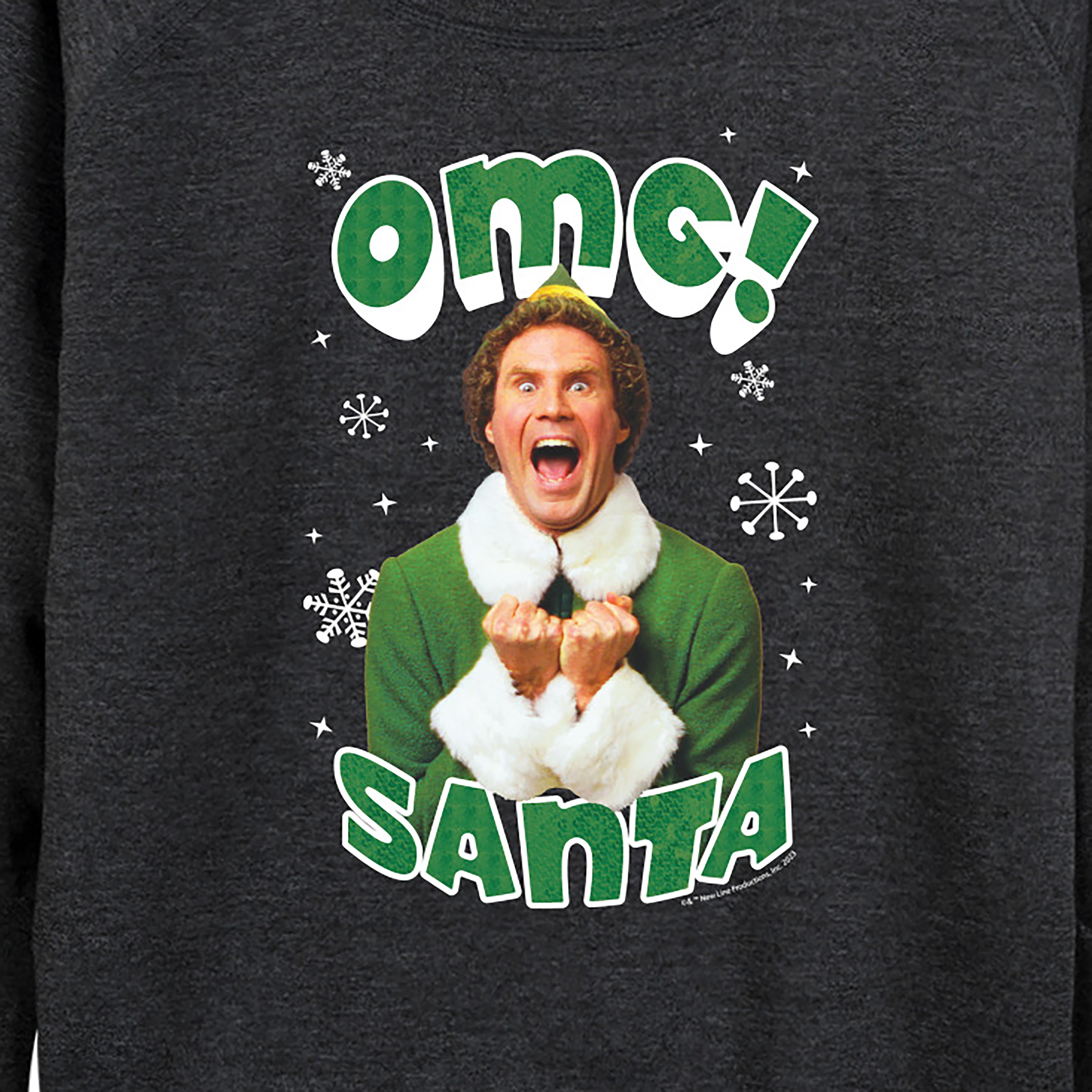 ELF - Omg Santa - Women's Lightweight French Terry Long Sleeve Shirt