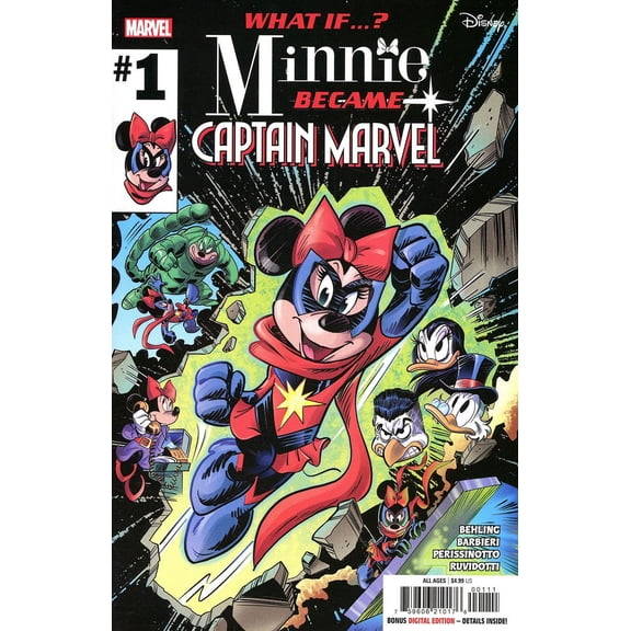 Marvel And Disney: What If ? Minnie Became Captain Marvel #1 VF ; Marvel Comic Book