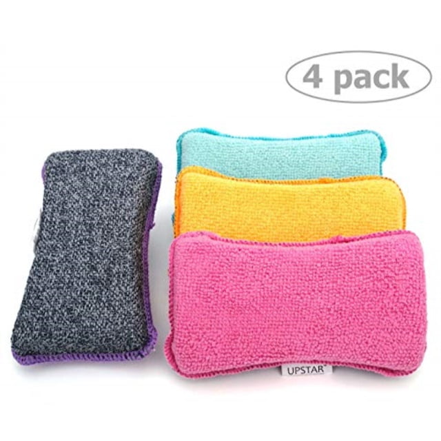 microfiber scrubber sponge nonscratch kitchen scrubbies, dishwashing