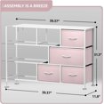 thumbnail image 3 of Sorbus Dresser with 8 Fabric Bins Drawers - Kids Furniture Storage Chest for Clothing Toys Organization, Bedroom, Closet (Pink), 3 of 6