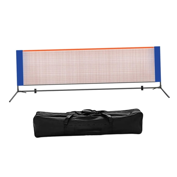Almencla Filet de Pickleball Portable, Cadre Métallique Robuste Mobile pour Pelouses, Terrains et Entrées 5,1 m