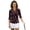 Pink Awareness Ribbon Print, variant on HUIACONG Comfortable Women's Golf Shirt with Autumn Leaf Pattern, Breathable 3/4 Sleeve Athletic Polo Shirts, Polyester Spandex Fabric for Workout and Tennis