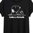 thumbnail image 3 of Peanuts - Take A Break - Juniors Ideal Flowy Muscle T-Shirt, 3 of 6