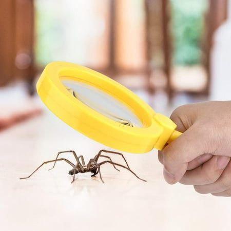 YLSHRF Plastic Handheld Kids 3X Magnifying Glass Magnifier with Stand Children Educational Toys, Children Educational Magnifying Toy