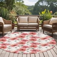 thumbnail image 4 of Round Rug 7Ft Washable Non-Slip, Spring Flowers Circle Area Rugs for Living Room Bedroom, Farmhouse Chinese Pink White Floral Indoor Floor Mats Carpet Runner for Home Decor Aesthetic, 4 of 8