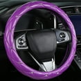 thumbnail image 4 of Merryso Purple Studded Leather Car Steering Wheel Cover - Non-Slip All-Season, Fits 36-40cm Universal for Cars Trucks SUVs, Wear-Resistant Easy-to-Clean Thin Lightweight, 4 of 6