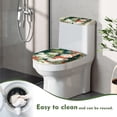 thumbnail image 5 of HELLHERO Christmas Snowman 2 Pieces Stretch Round Toilet Lid Dust Cover with Fits All Toilet Shapes for Adjustable, 5 of 8