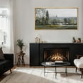 thumbnail image 5 of IDEA4WALL Extra Large Framed Canvas Print Wall Art Old World Charm Vintage Cityscape Park View Nature Scenery Antique Retro Fine Art Colorful Decorative for Home Decoration - 60"x30", 5 of 5
