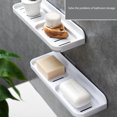 thumbnail image 2 of Advancent Soporte autoadhesivo montado en la pared del de la esponja Contenedor del organizador del drenaje Juegos de accesorios de baño Blanco, 2 of 6