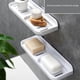 thumbnail image 4 of Wosthever de esponja Soporte autoadhesivo montado en la pared Hogar Hotel Baño Fregadero del inodoro Organizador de drenaje sin perforaciones Juegos de accesorios de baño Blanco, 4 of 6