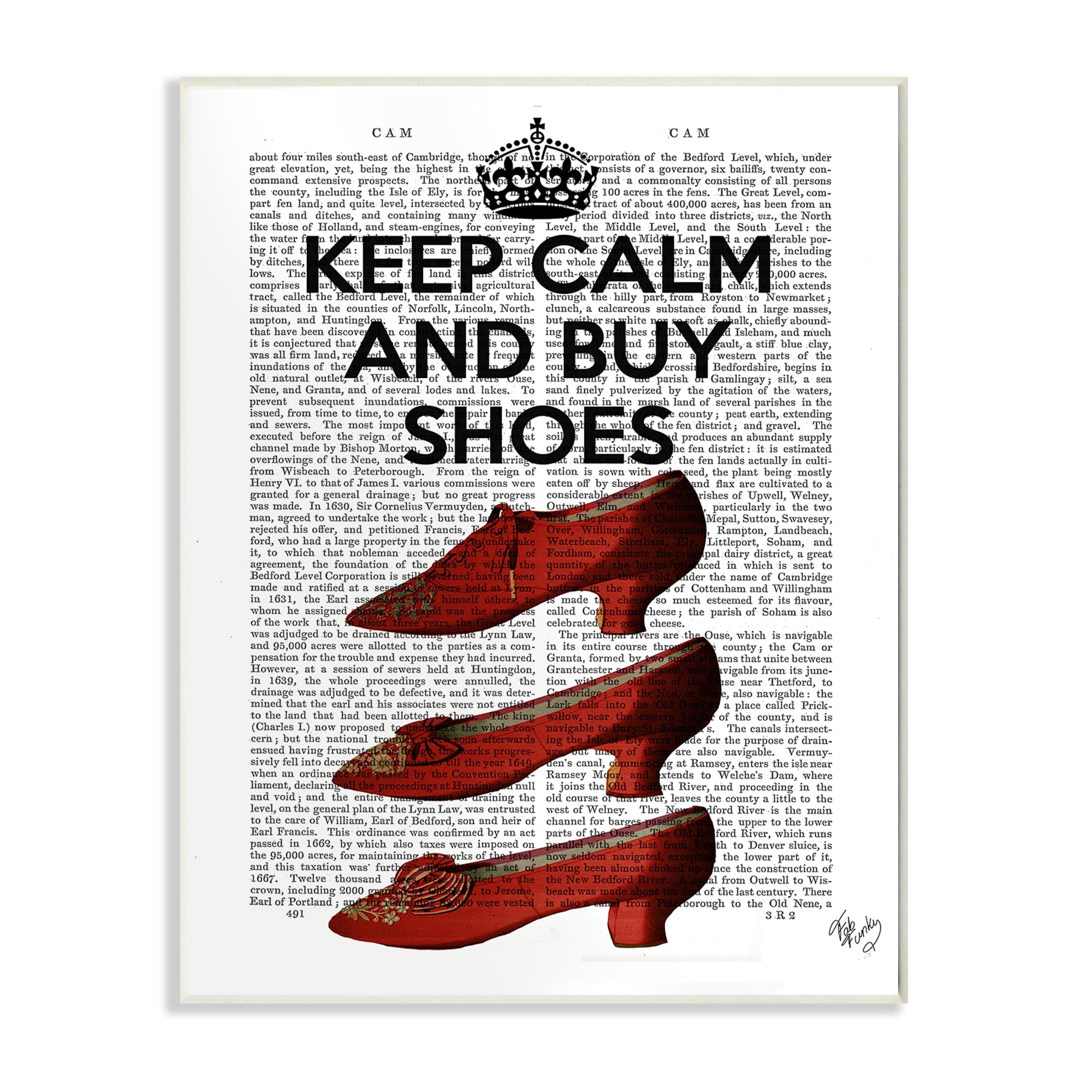 Stupell  'Keep Calm and Buy Shoes' Stretched Canvas Wall Art 24 x 30