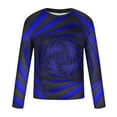 thumbnail image 4 of Tawop Mens T Shirts Crew Neck Long Sleeve Pullover Graphic Geometric Casual Blue 3XL, 4 of 5