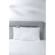 Yatas Bedding Machine Washable Hotel Quality Bed Pillow for Sleeping, Fluffy & Soft Pillows for Bedroom, Special Stress Reducing Cotton Carbon Fiber Cover, Back/Side Sleepers, White, Standard