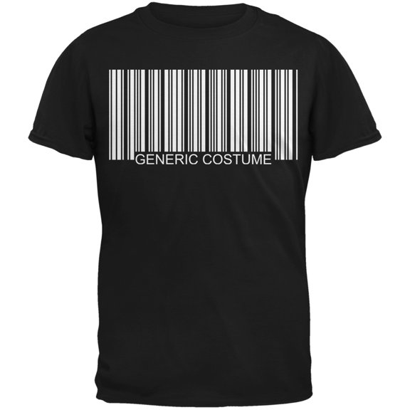 Halloween Generic Barcode Costume Black Adult T-Shirt - X-Large