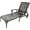 Brown, variant on Durable Cast Aluminum Chaise Lounge Chair With Wheels, Adjustable 3-Position Backrest Ideal For Patio Relaxation
