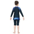 thumbnail image 6 of IBTOM CASTLE Kids Girls Burkini Swimsuits Modest Muslim Islamic Long Sleeve Rash Guard Full Cover Hijab Top Skirted Swim Capris ​Swimwear 3-4 Years Navy Blue, 6 of 8