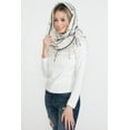 thumbnail image 5 of Basico Knit Infinity Scarf | Winter Scarf for Women | White Plaid Black Scarves Set, 5 of 8