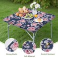 thumbnail image 4 of Pioneer Flower Floral Print Pattern Square Fitted Tablecloth with Elastic Edge,Square Table Cover,Washable Elastic Table Cover for Home Kitchen Party Decor 34"x34", 4 of 6