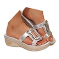 thumbnail image 1 of IUJSOY Womens Slide Sandals Platform Wedges Shoes Open Toe Slip on Fashion Slides Summer Dress Shoes, 1 of 9