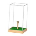 thumbnail image 3 of Vitrina de pelotas de golf con base de madera, vitrina multiusos con caja de almacenamiento para tees, recuerdos de béisbol, joyas, juguetes pequeños, 3 of 8