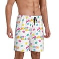 thumbnail image 2 of Kdxio Happy Easter Print Mens Sleep Shorts Bottoms Soft Comfy Pajama Wear Pants with Drawstring Pockets, 2 of 7