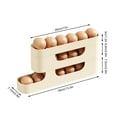 thumbnail image 2 of Fufafayo under $5 Egg Container For Fridge, Egg Container for Fridge, Rolling Egg Dispenser, Space Saving Egg Organizer, for Kitchen, Pantry, Refrigerator, Countertop, Automatic Roll Design, 2 of 2