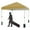 Khaki, variant on Luku 10x10ft Instant Pop-Up Canopy Tent with Patented Center Lock System, Portable Wheeled Carry Bag, Adjustable Height Straight Legs for Outdoor, Garden, Market, Patio, Yard