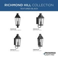 thumbnail image 6 of Progress Lighting Richmond Hill 1-Light Wall Lantern, Textured Black, Clear Glass Panels, Steel, 6 of 9