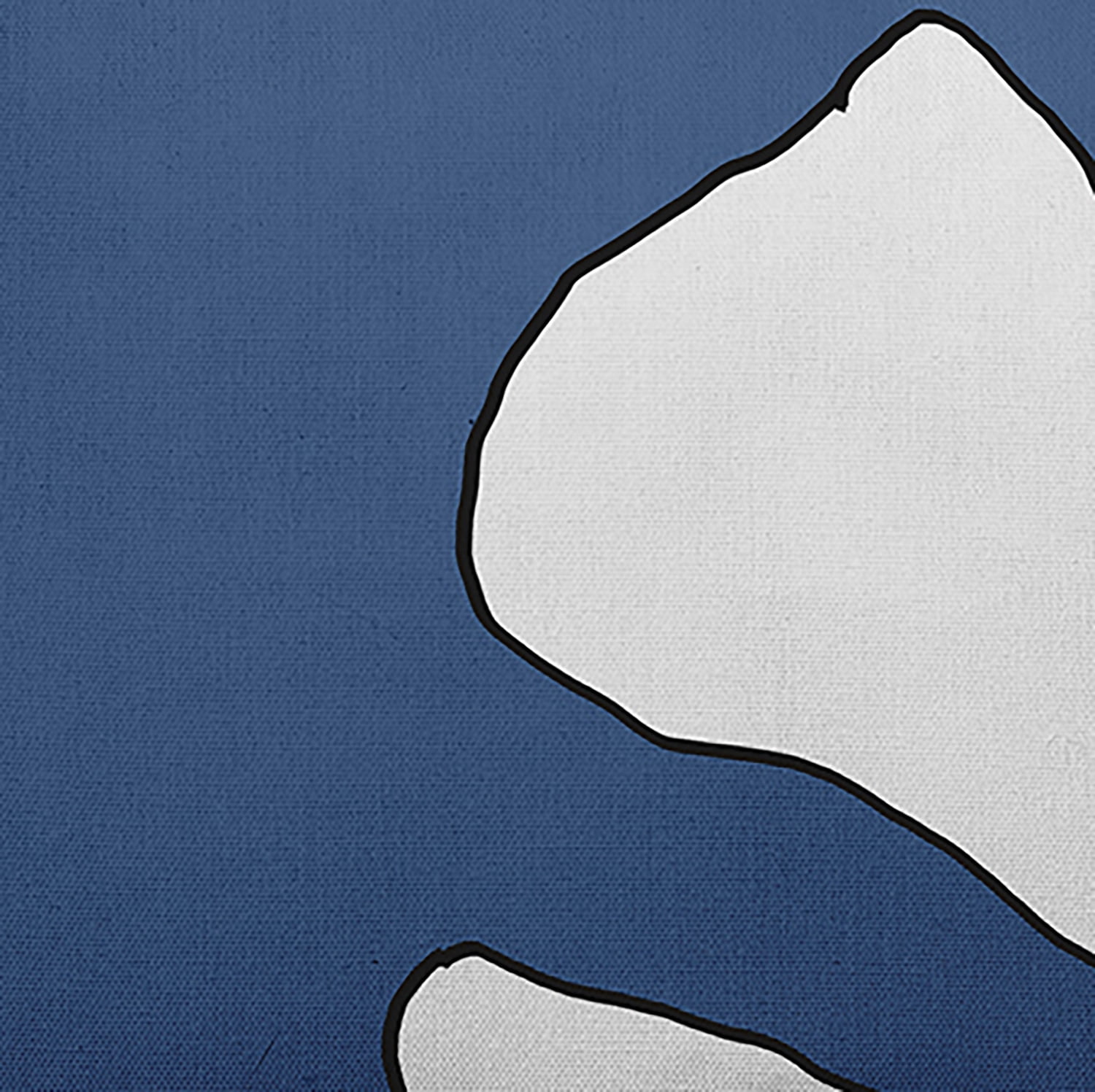 Simply Daisy 14 in x 20 in Modern and Contemporary Blue and White Floral Polyester Decorative Lumbar Pillow