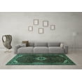 thumbnail image 3 of Ahgly Company Indoor Rectangle Persian Turquoise Blue Traditional Area Rugs, 5' x 7', 3 of 4