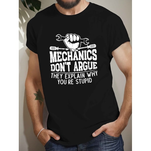 MECHANIC Men'S Short Sleeve T-shirt Summer T-shirt Top