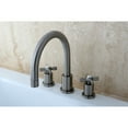 thumbnail image 2 of Kingston Brass KS8328ZX Millennium Two-Handle Deck Mount Roman Tub Faucet, Brushed Nickel, 2 of 6
