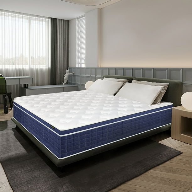 AICEHOME 12 inch King Mattress,Medium Firm Hybrid Mattresses in a Box