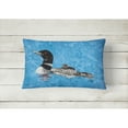 thumbnail image 2 of Carolines Treasures 8718PW1216 Momma and Baby Loon Canvas Fabric Decorative Pillow, 12H x16W, multicolor, 2 of 3