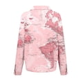 thumbnail image 4 of Tie Dye Print Tops for Women Deep V Neck Button Top Casual Long Sleeve Tops Airplane Print Top Loose Shirt Top Blouse, 4 of 5