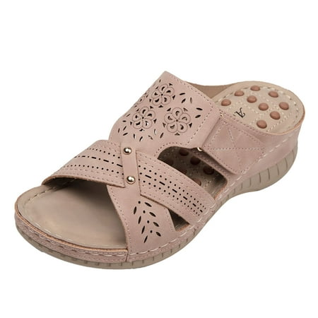 

simu Women s Sandals Comfortable New Women s Sandals Wedge Massage Large Foreign Trade Roman Casual Sandals Sandals Shoes Casual
