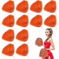 thumbnail image 1 of 12pcs Cheerleading Pom Poms With Cozy Handle, Adorable Cheer Plastic Poms Pompoms Cheerleader Pom Poms For Kids Adults Cheering Squard Team Spi, 1 of 5