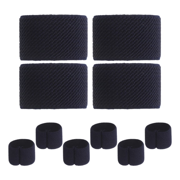 HAMPPLIES 10Pcs Dark Blue Elastic Belt Keepers Nylon Strap Holders for Belt Loop Connectors and Retainers