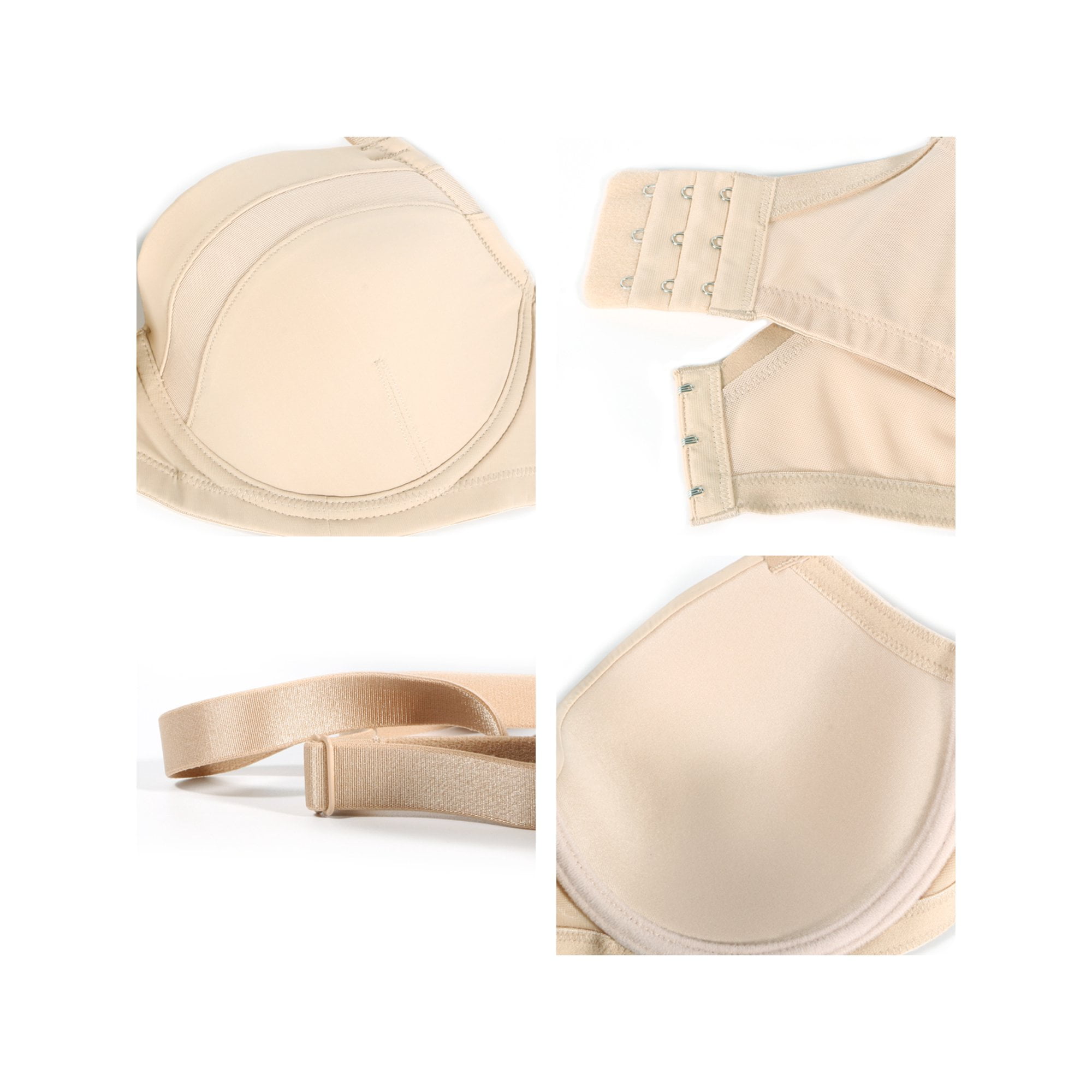 HSIA Plus Size Bra with Underwire Lightly Padded Full Figure Comfort Bra Nude 40D