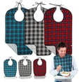 thumbnail image 1 of Babero para adultos de 3 piezas para comer, babero para adultos para mujeres, babero para adultos para hombres, lavable a máquina para mantenerte limpio y ordenado el área para comer, 1 of 5