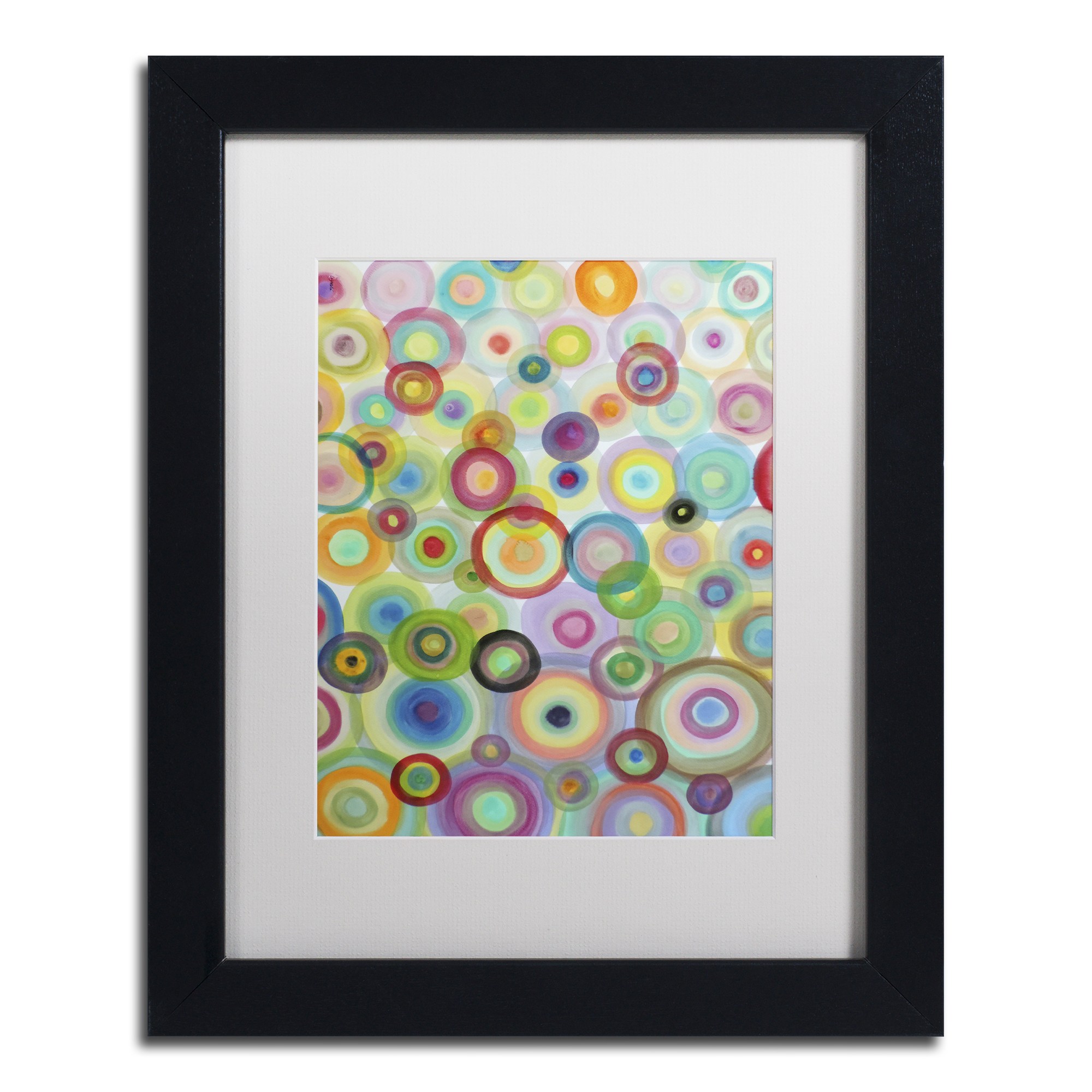 Sylvie Demers 'Bulles' Matted Framed Art