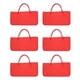 thumbnail image 1 of 6X Monedero de Fieltro, Bolsa de Almacenamiento de Fieltro Bolsa de Compras Informal de Gran Capacidad - Rojo, 1 of 8